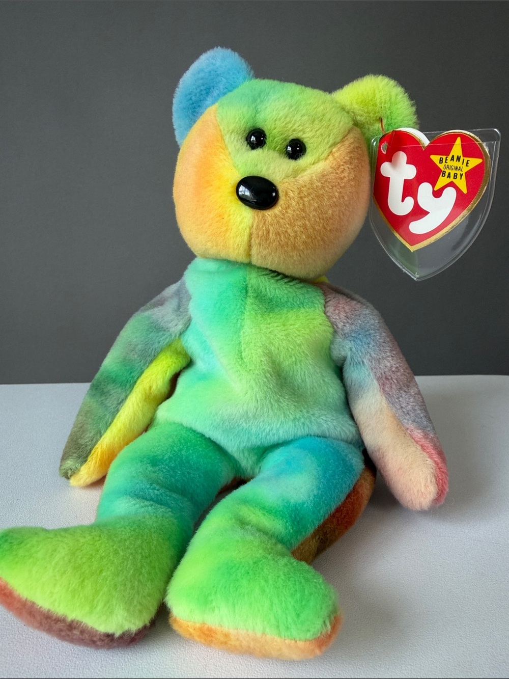 Ty Beanie Baby Garcia the Bear Grateful Dead Tie Dye 1996 Original Tags Mint